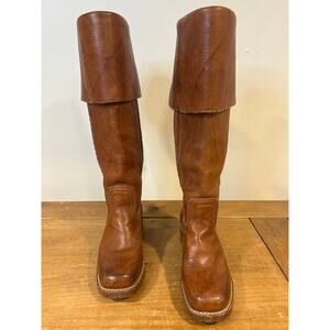FRYE Sz 6 Campus Saddle Brown Over The Knee Riding Cowgirl Western Tall